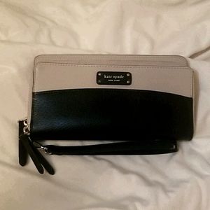 kate spade large colorblock continental wristlet wallet
